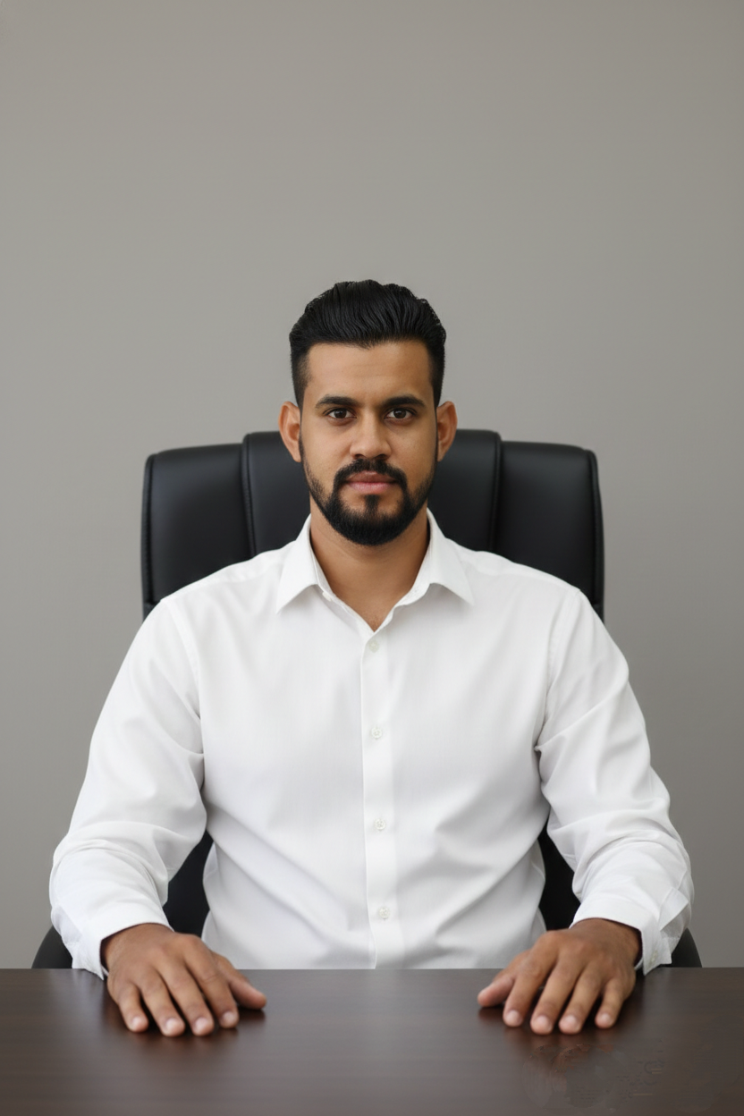 Douglas Rodrigues em seu escritório